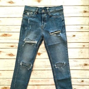 H&M Distressed Cut out Jeans